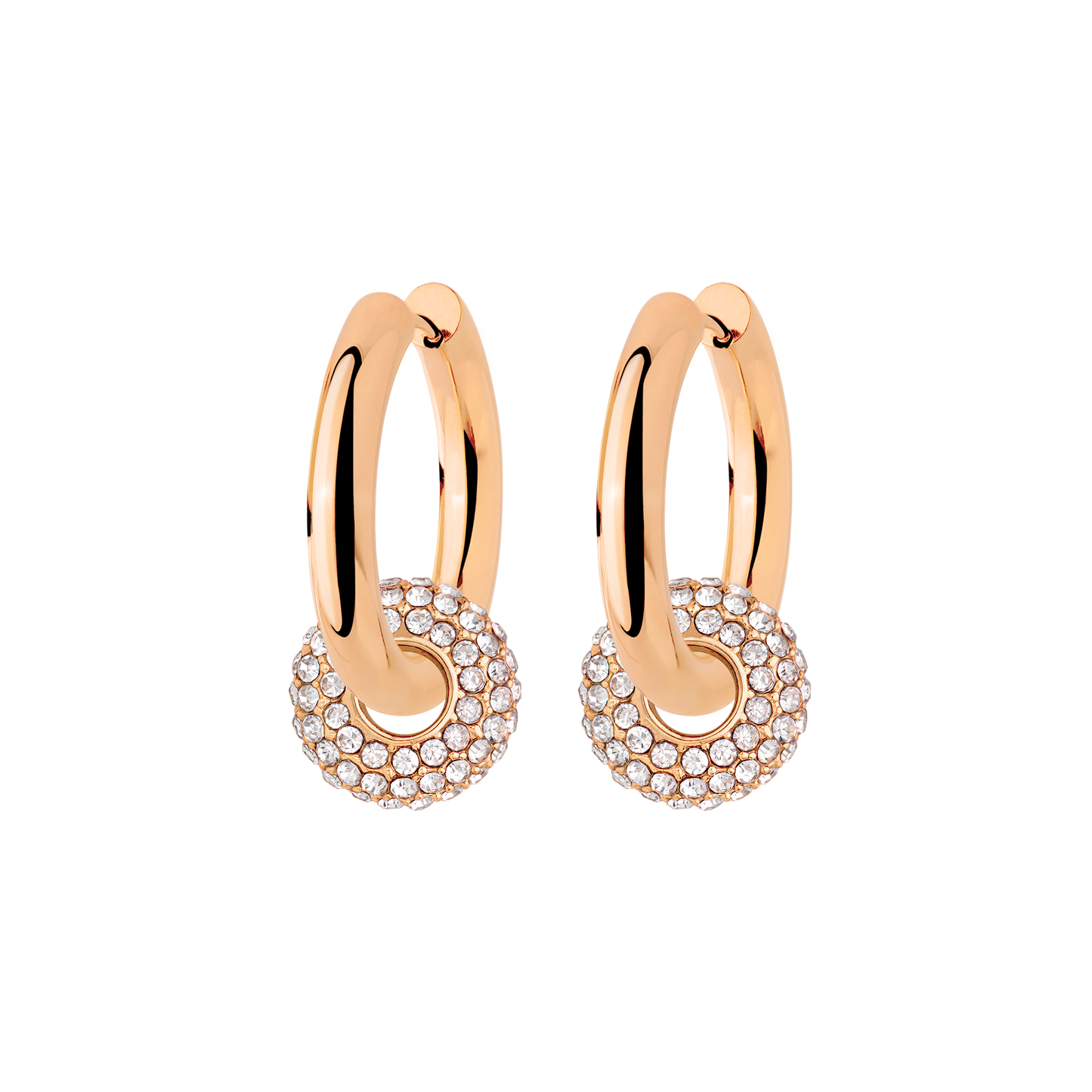 Chunky Radiant Wheel Hop Set Medium Rose Gold