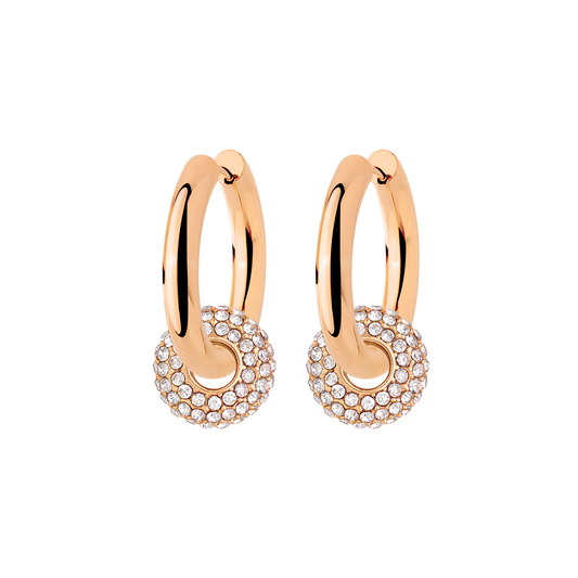 Chunky Radiant Wheel Hop Set Medium Rose Gold