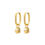 Curvy Wave Oval Hoop Set Baby Gold