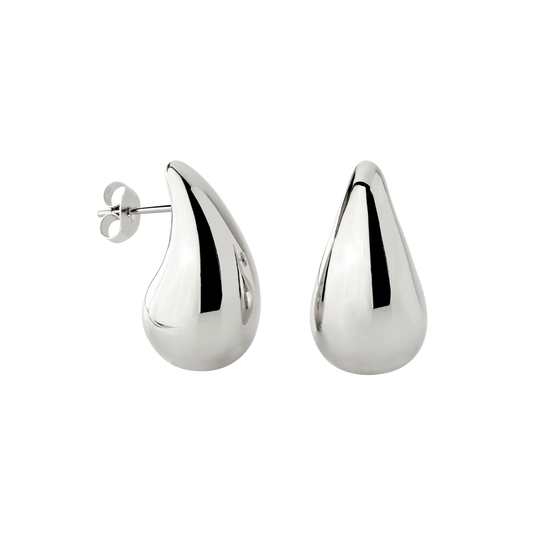 Droplet Studs Medium Silver