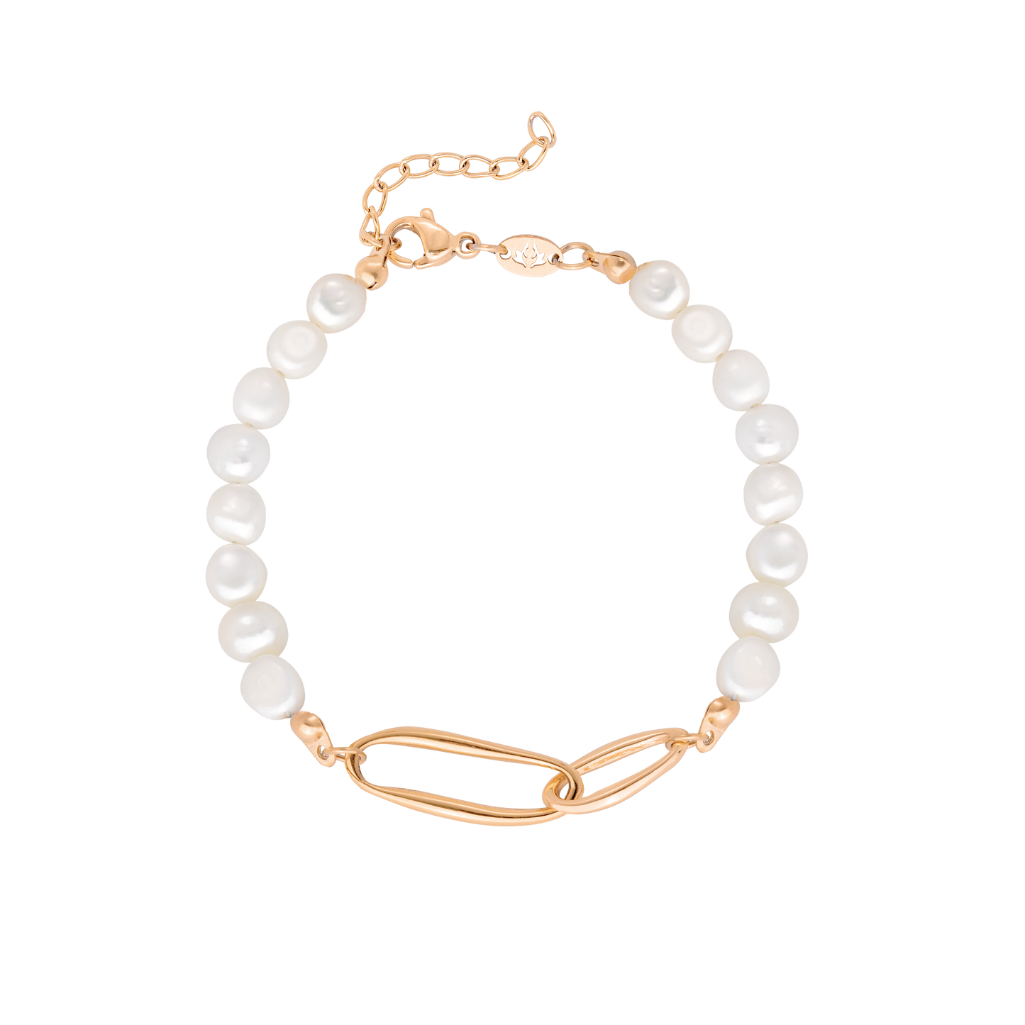 Fluidity Pearl Bracelet Rose Gold