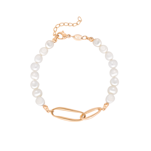 Fluidity Pearl Bracelet Rose Gold