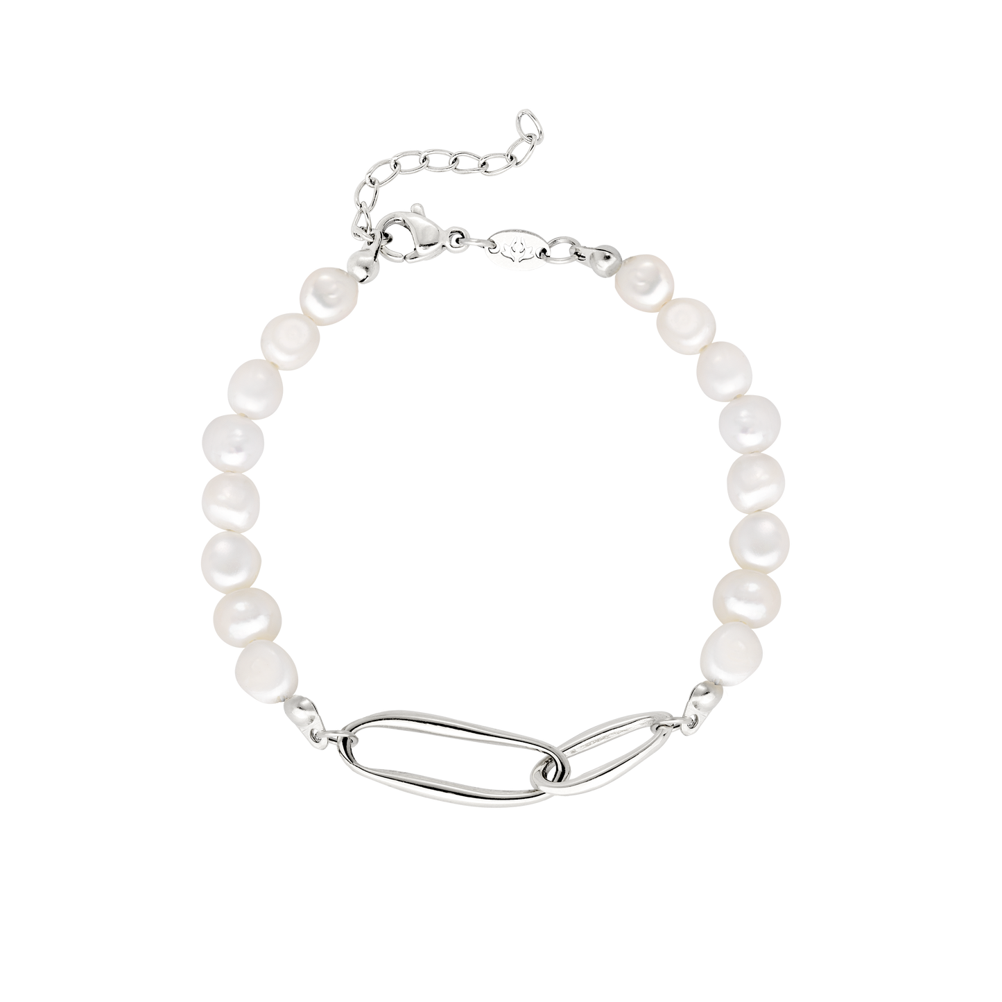 Fluidity Pearl Bracelet Silver
