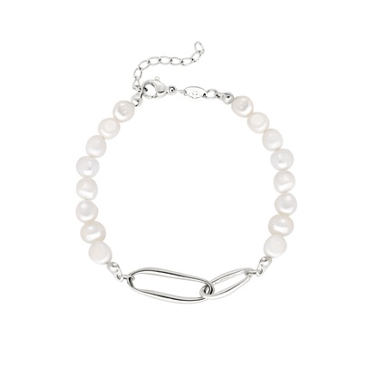 Fluidity Pearl Bracelet Silver