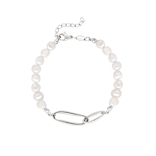 Fluidity Pearl Bracelet Silver