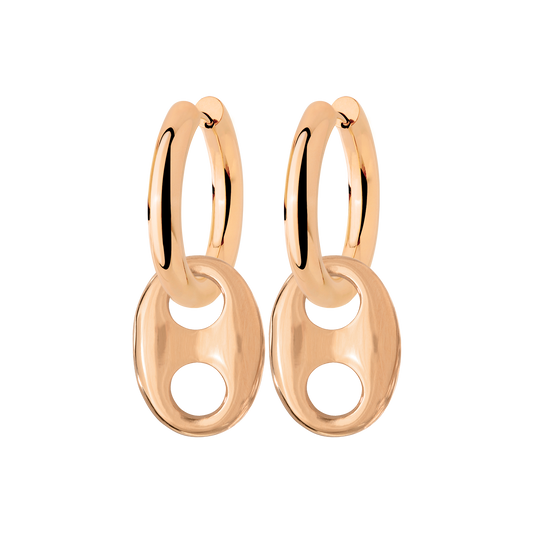 Chunky Gem Find Hoop Set Medium Rose Gold