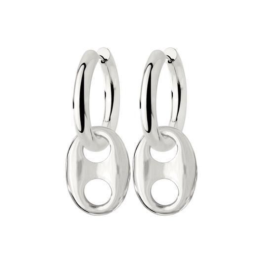Chunky Gem Find Hoop Set Medium Silver