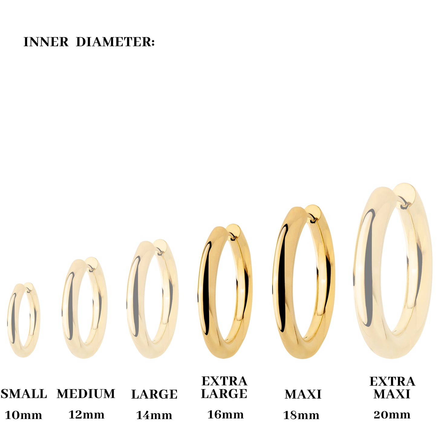 Chunky Lover Hoop Set Large Rose Gold
