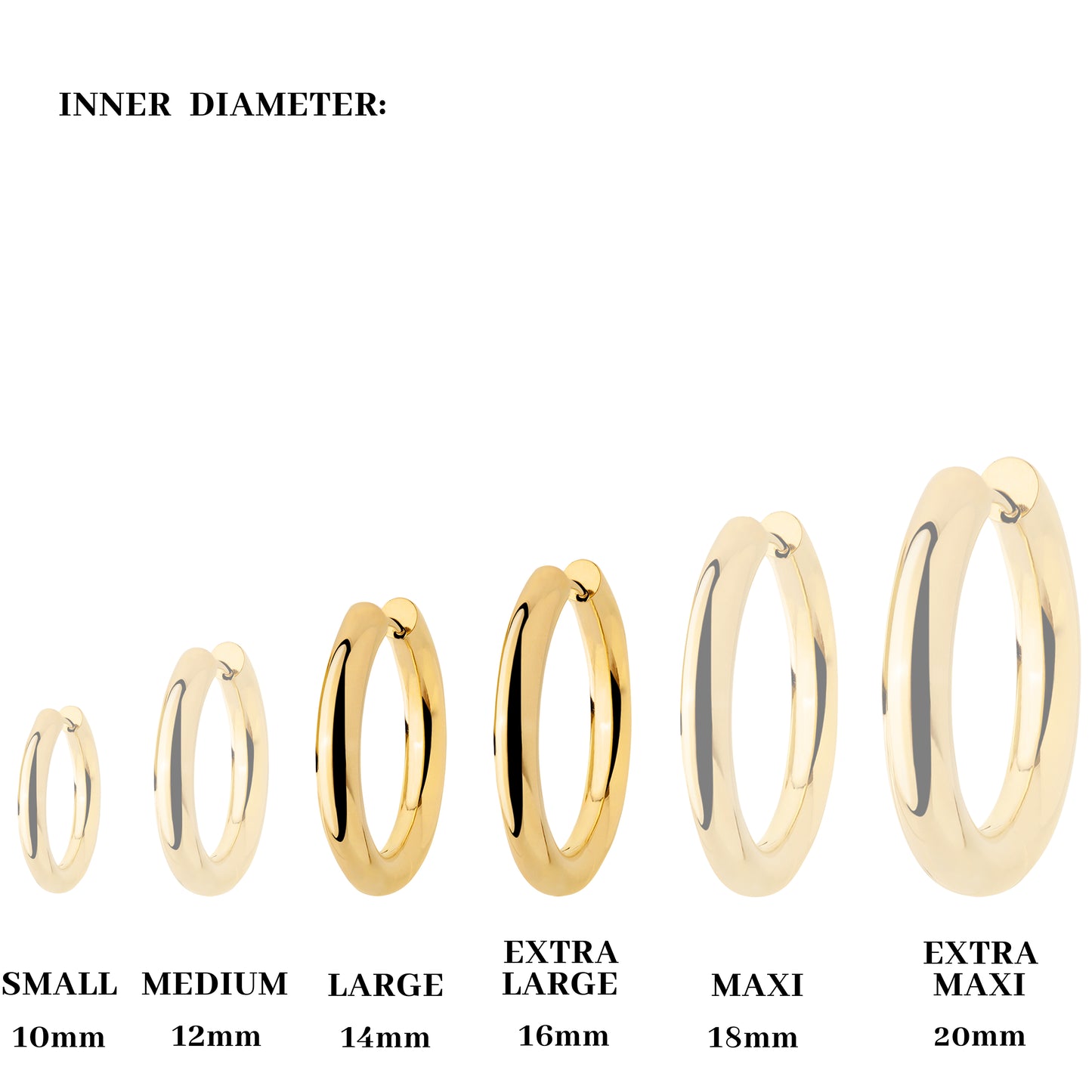 Chunky Lover Hoop Set Medium Rose Gold