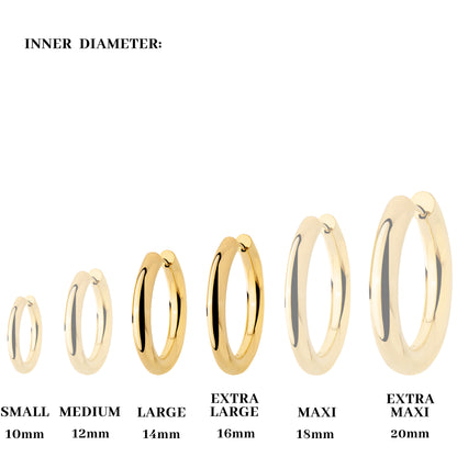 Chunky Lover Hoop Set Medium Rose Gold