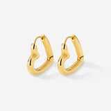 Phat Heart Hoops Large Gold