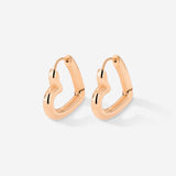 Phat Heart Hoops Large Rose Gold