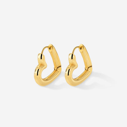 Phat Heart Hoops Small Gold