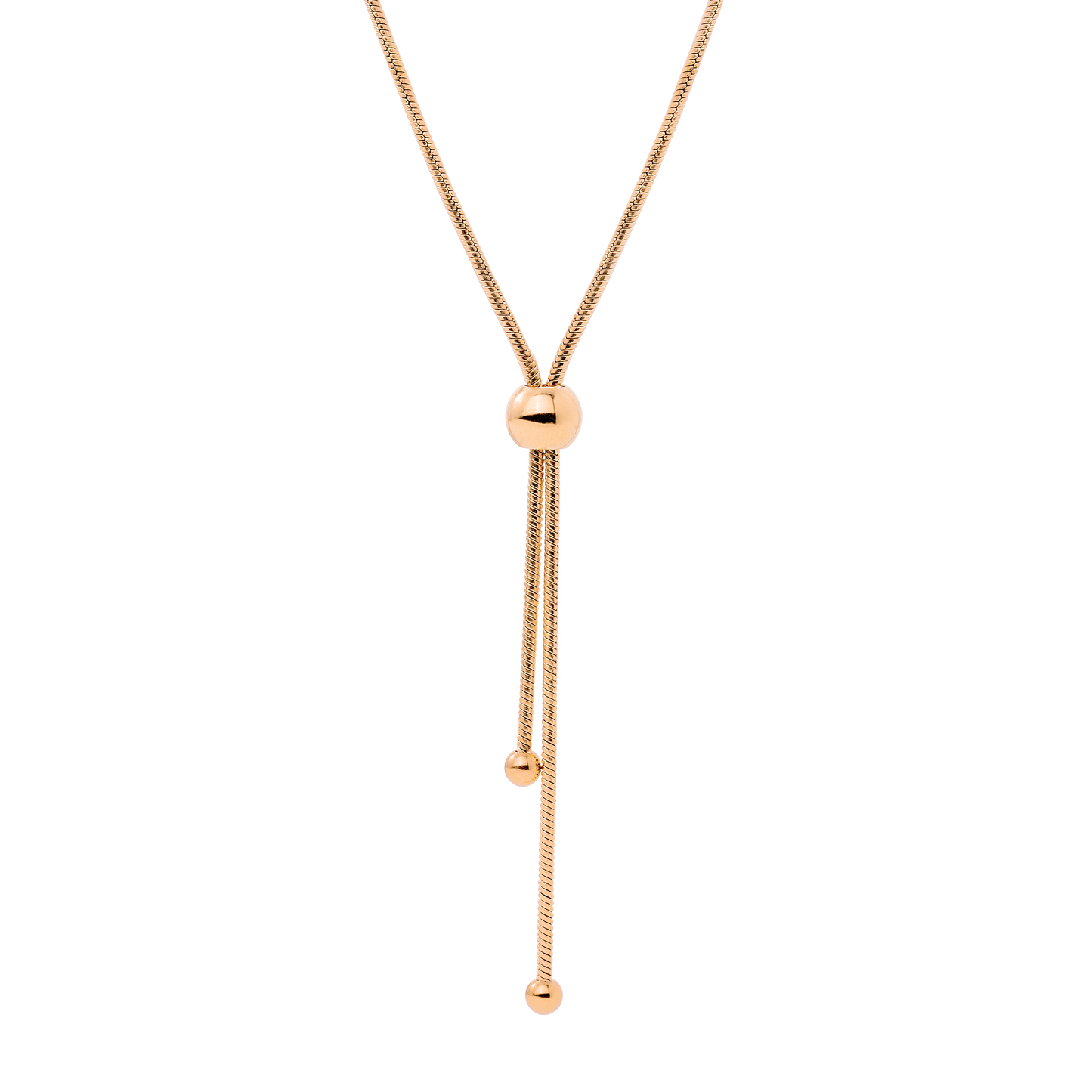 Simple Elegance Y-Necklace Rose Gold
