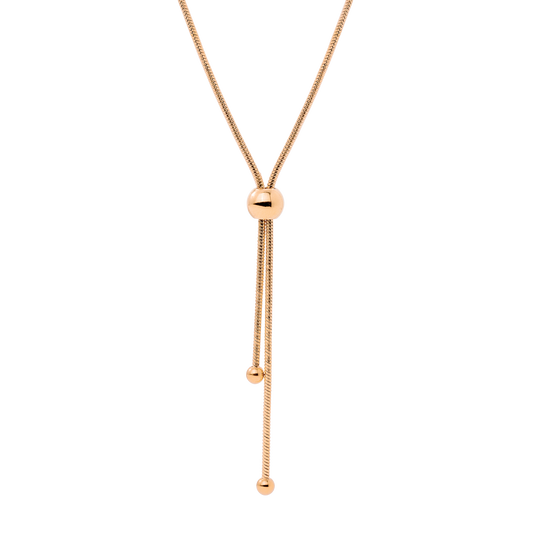 Simple Elegance Y-Necklace Rose Gold