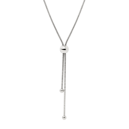 Simple Elegance Y-Necklace Silver