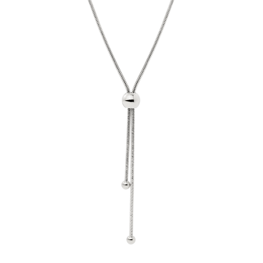 Simple Elegance Y-Necklace Silver