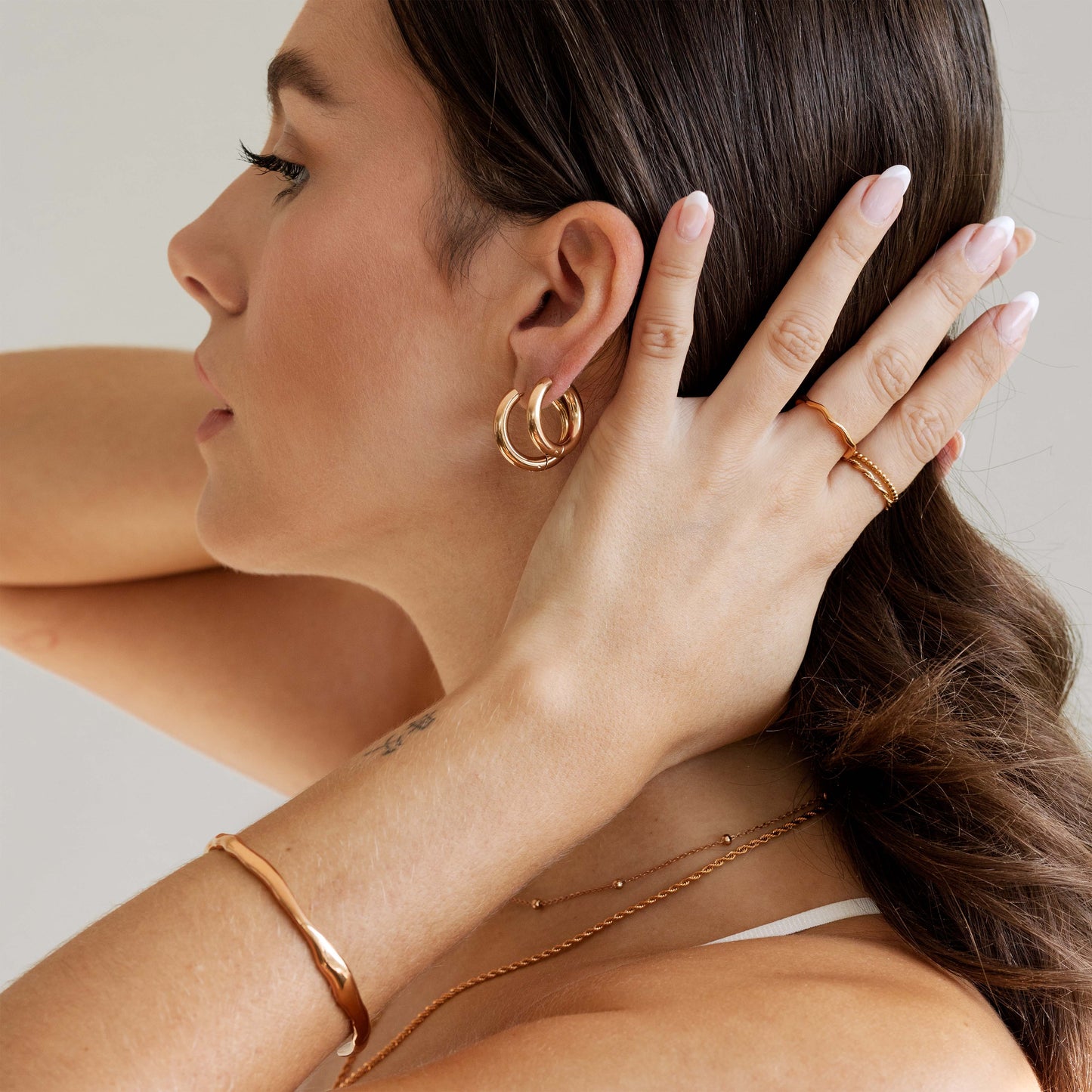 Chunky Hoopies Extra Large Rose Gold