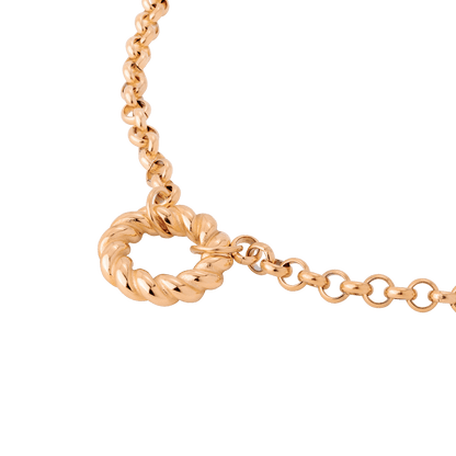 Twisted Donut Necklace Rose Gold