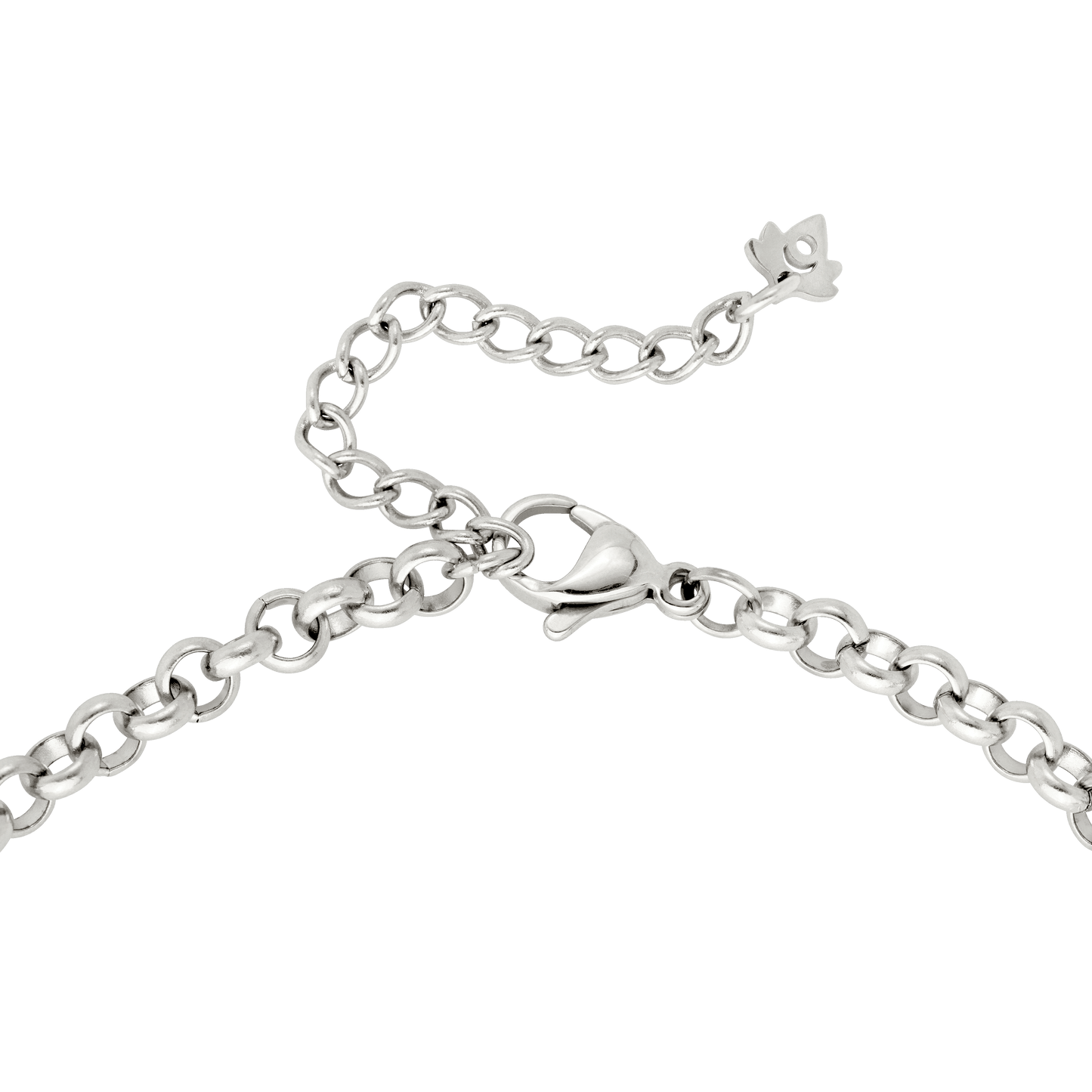 Twisted Donut Necklace Silver