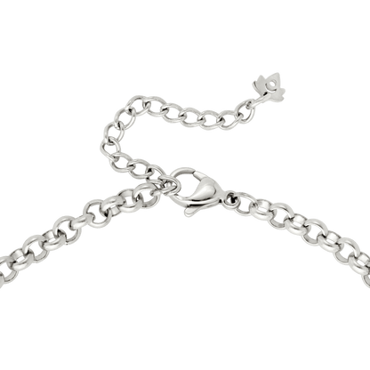 Twisted Donut Necklace Silver