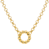 Twisted Donut Necklace Gold