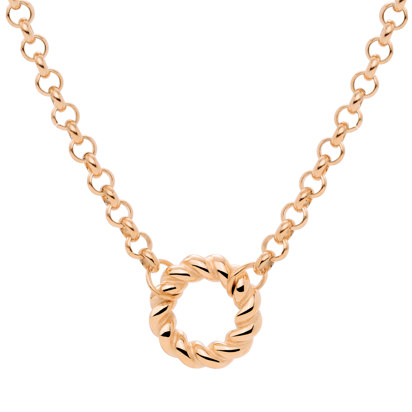 Twisted Donut Necklace Rose Gold
