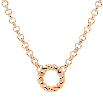 Twisted Donut Necklace Rose Gold