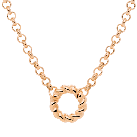 Twisted Donut Necklace Rose Gold