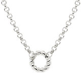 Twisted Donut Necklace Silver