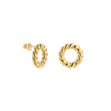 Twisted Donut Studs Gold