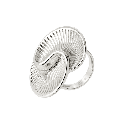 Winding Spiral Ring Silver