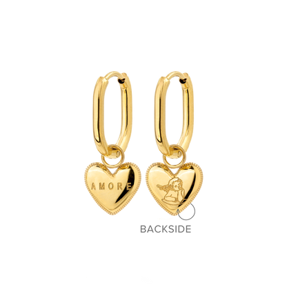 Amore Mio Oval Hoop Set Baby Gold