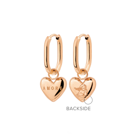 Amore Mio Oval Hoop Set Baby Rose Gold