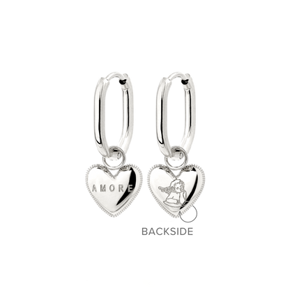 Amore Mio Oval Hoop Set Baby Silver