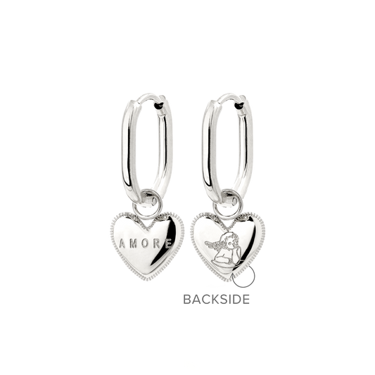 Amore Mio Oval Hoop Set Baby Silver