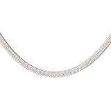 Bold Herringbone Necklace Silver