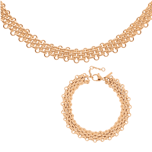 Bold Mesh Bundle Rose Gold