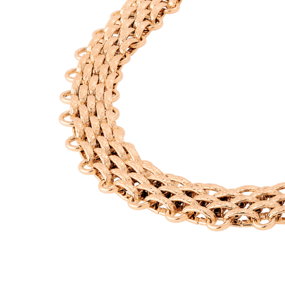 Bold Mesh Necklace Rose Gold