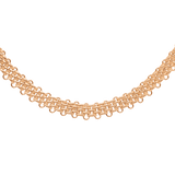 Bold Mesh Necklace Rose Gold