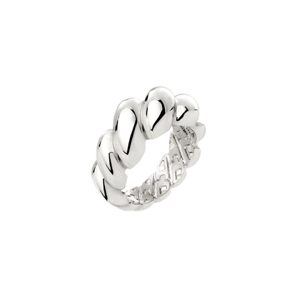 Bold Twist Ring Silver
