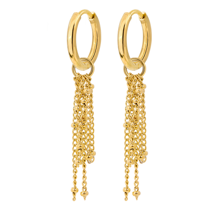 Chain Overload Hoop Set Small Gold