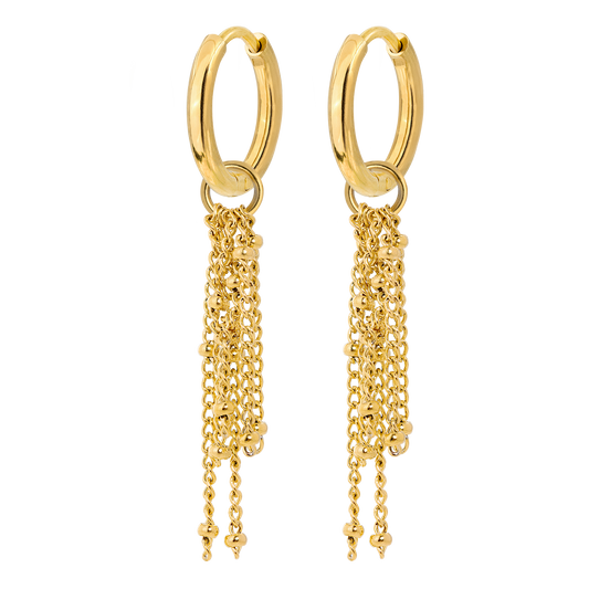 Chain Overload Hoop Set Small Gold