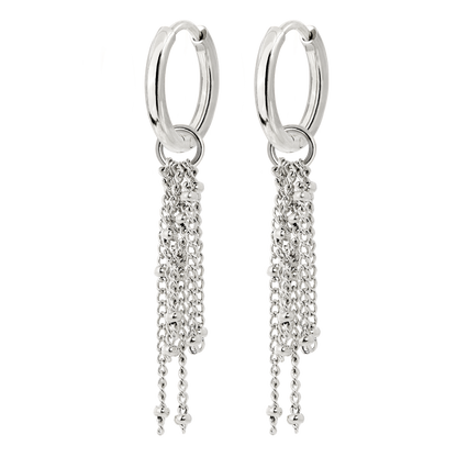 Chain Overload Hoop Set Small Silver