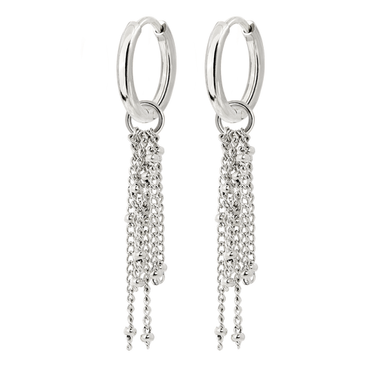 Chain Overload Hoop Set Small Silver