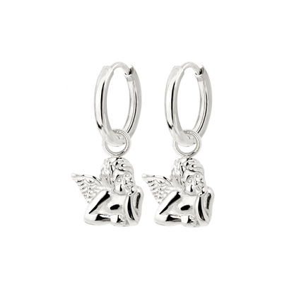 Cherub Hoop Set Small Silver