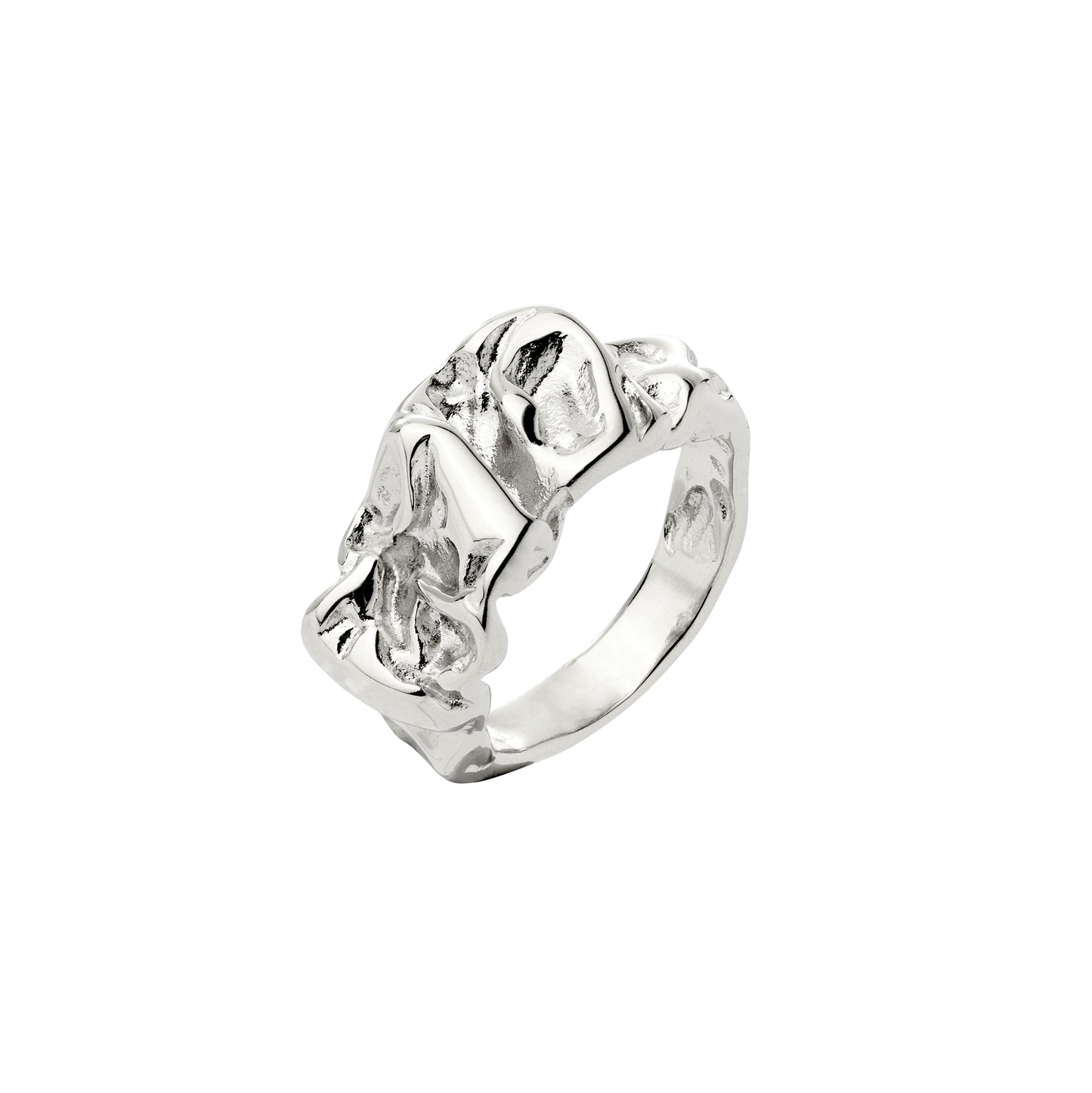 Crinkled Ring Silver