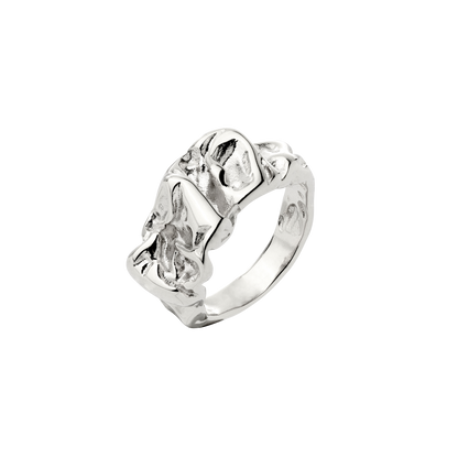 Crinkled Ring Silver