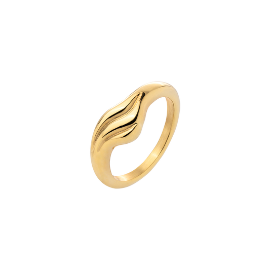 Curvy Wave Ring Gold
