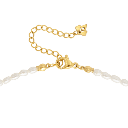 Fluidity Pearl Necklace Gold